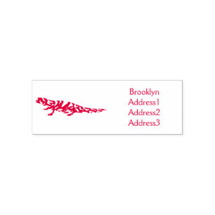 Tiger salamander cartoon illustration  self-inking stamp