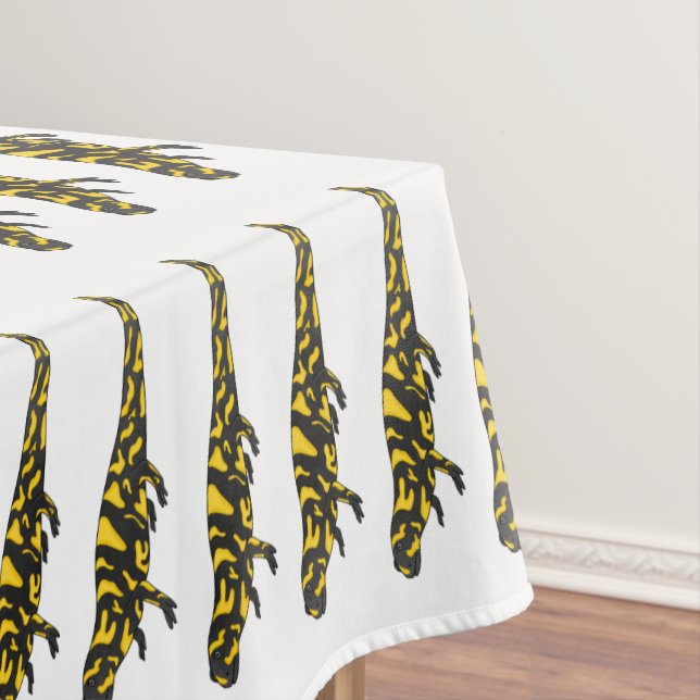 Tiger salamander cartoon illustration  tablecloth (In Situ)