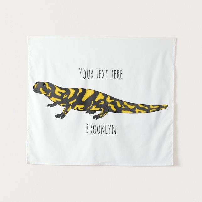 Tiger salamander cartoon illustration tapestry (Front (Horizontal))
