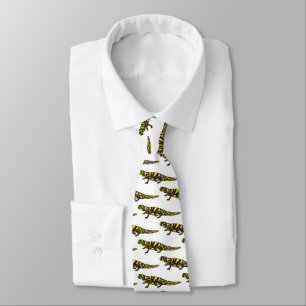Tiger salamander cartoon illustration tie