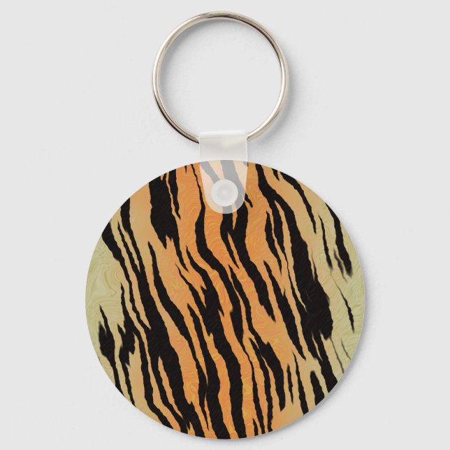 Tiger seamless pattern texture background key ring (Front)