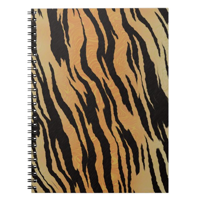 Tiger seamless pattern texture background spiral notebook (Front)