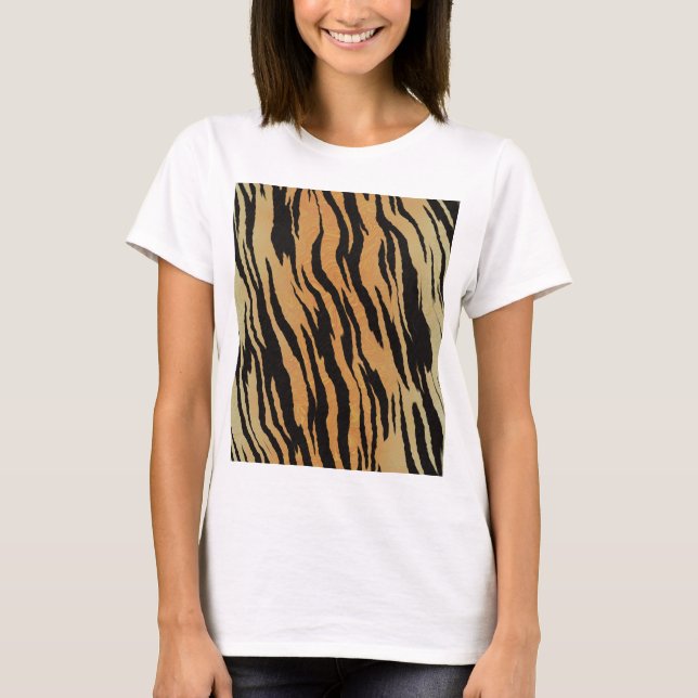Tiger seamless pattern texture background T-Shirt (Front)