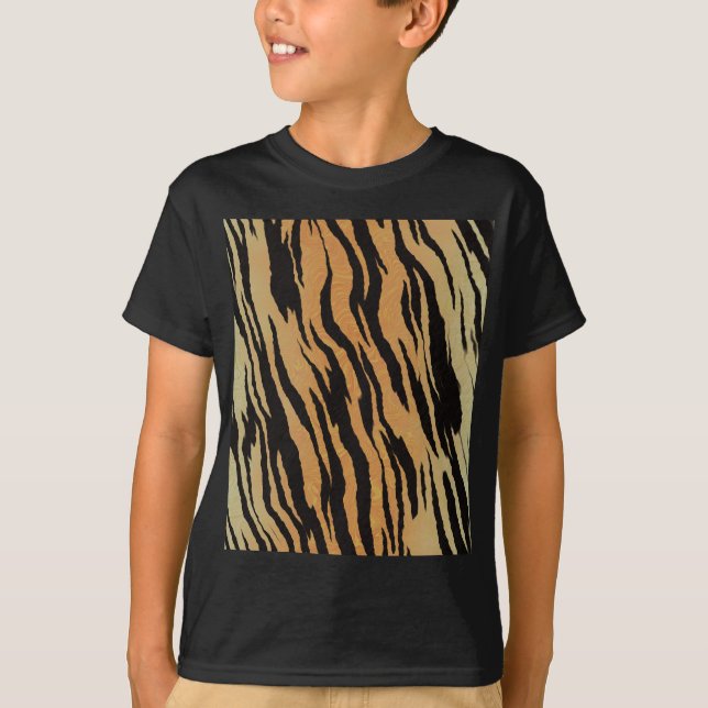 Tiger seamless pattern texture background T-Shirt (Front)