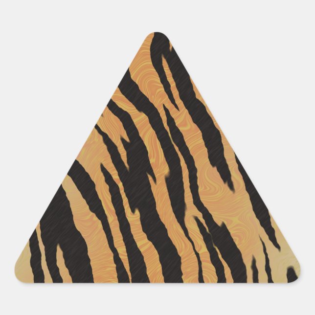 Tiger seamless pattern texture background triangle sticker (Front)