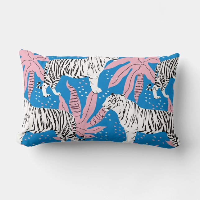 Tiger seamless pattern,wild animal background,tren lumbar cushion (Front)