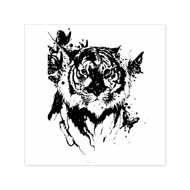 Tiger Self-inking Stamp (Design)