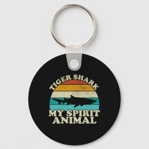 Tiger Shark My Spirit Animal - Vintage Fish Fishin Key Ring