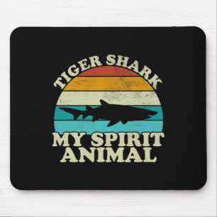 Tiger Shark My Spirit Animal - Vintage Fish Fishin Mouse Pad