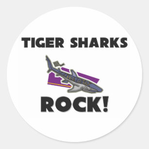 Tiger Sharks Rock Classic Round Sticker