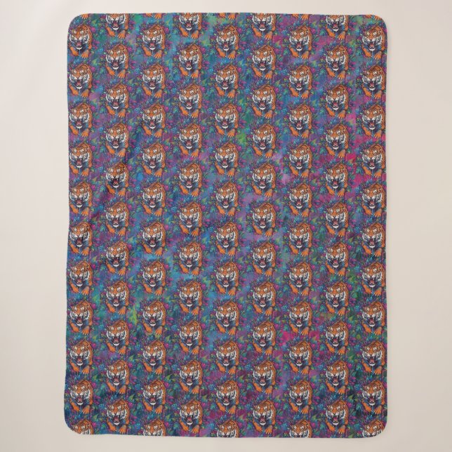 Tiger Sherpa Blanket (Front)