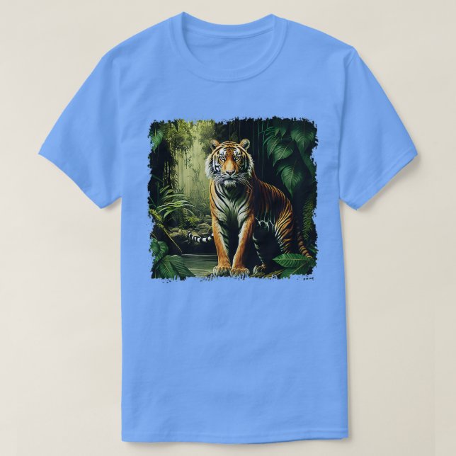 Tiger Shirt Jungle Safari Wildlife Animal Tiger Me (Design Front)