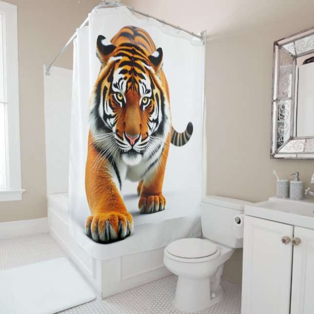 Tiger Shower Curtain (In Situ)