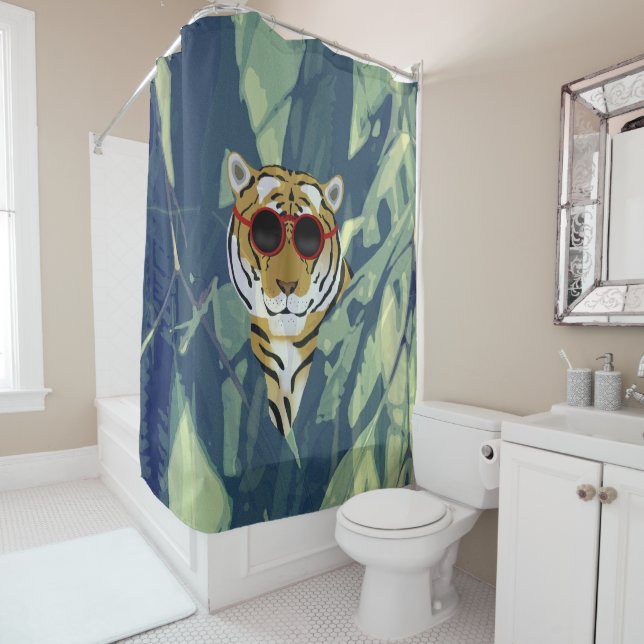 Tiger Shower Curtain (In Situ)