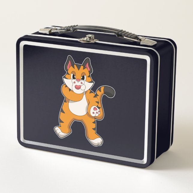 Tiger silent metal lunch box (Front)