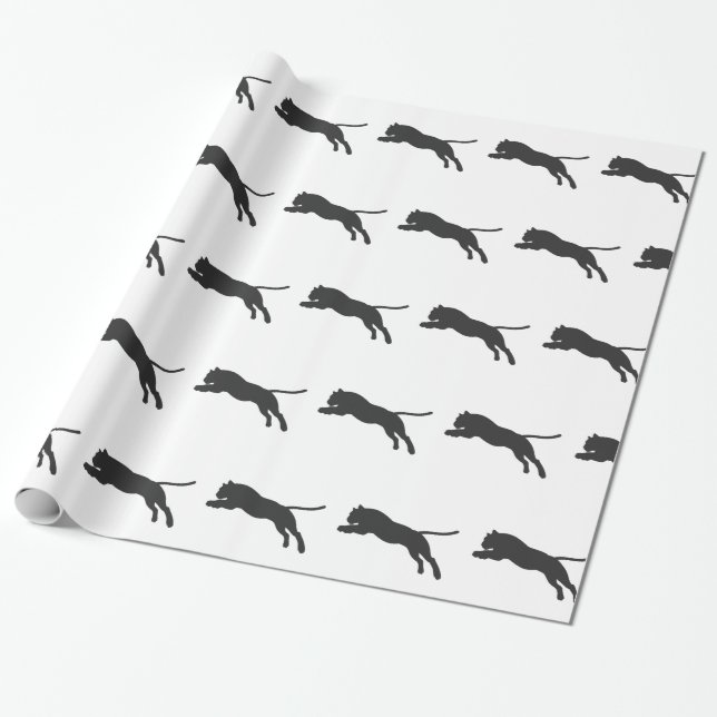 Tiger silhouette - Choose background colour Wrapping Paper (Unrolled)