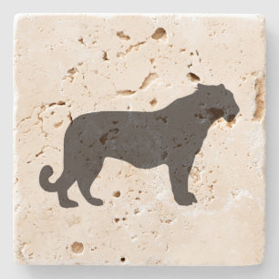 Tiger Silhouette Stone Coaster