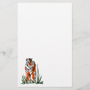 Tiger Silk Screen Stationery