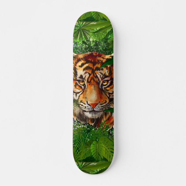 tiger skateboard deck | Jungle Art Skateboard (Front)