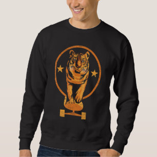 Tiger Skateboard Wildlife Animal Zoo Zookeeper Sweatshirt