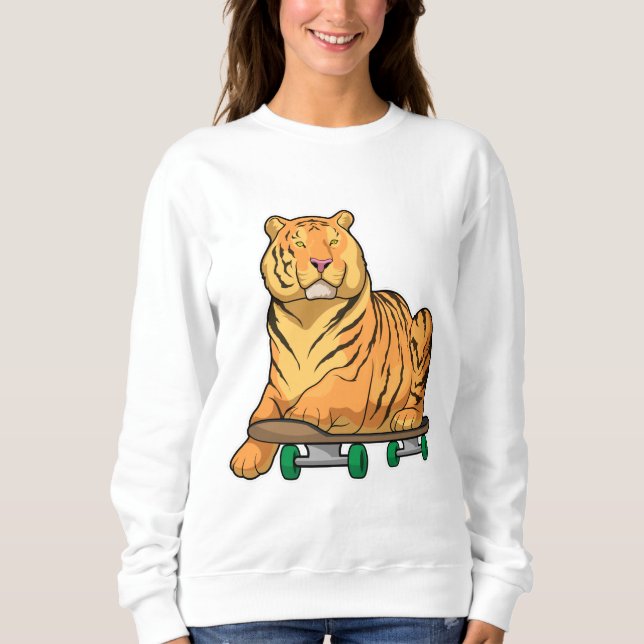 Tiger Skater Skateboard Sweatshirt (Front)