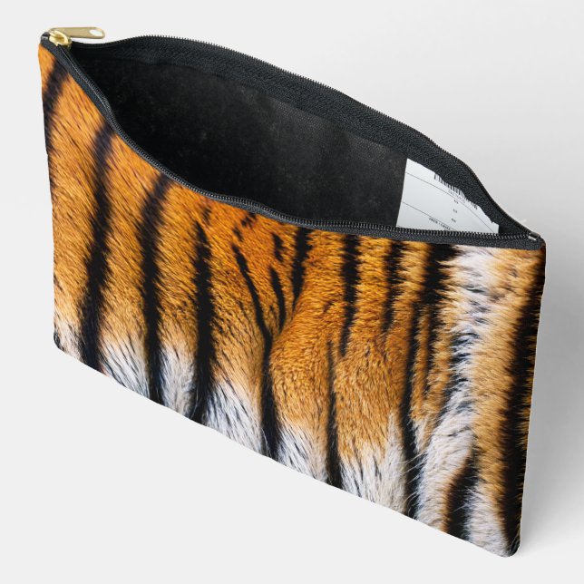 Tiger Skin Accessory Pouch (Open)