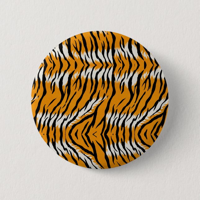 Tiger Skin Animal Print Pattern Design  6 Cm Round Badge (Front)