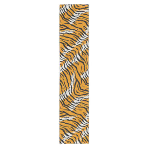 Tiger Skin Animal Print Pattern Design Short Table Runner