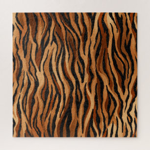 Tiger skin: hand-drawn seamless pattern. jigsaw puzzle