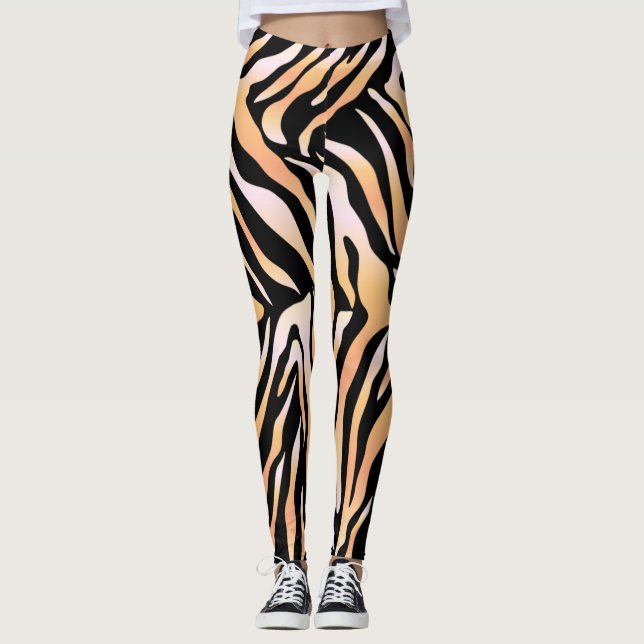 Tiger skin print design  leggings (Front)