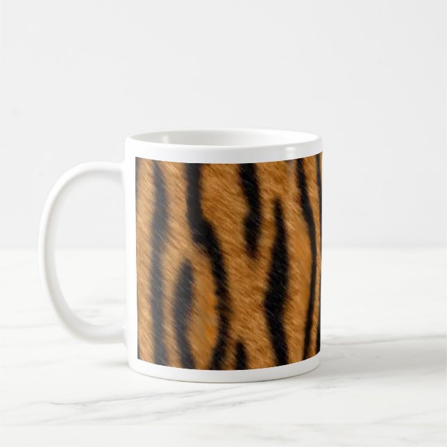 Tiger skin print design, Tiger stripes pattern Coffee Mug (Left)