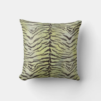 Tiger Skin Print in Lime Chartreuse Cushion
