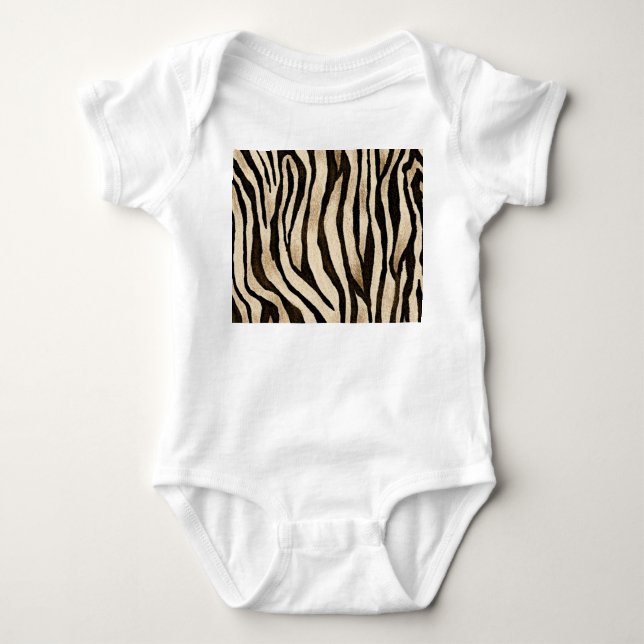 Tiger Skin Seamless Texture Baby Bodysuit (Front)