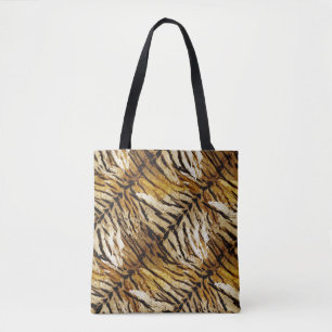 Tiger skin, stylish, tiger, striped, animal print, tote bag