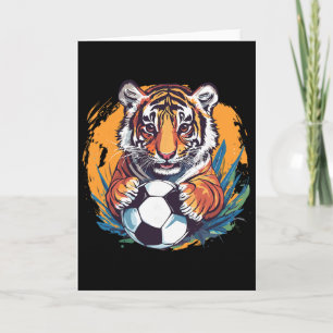 Tiger Soccer Byll Fierce Jungle Animal Card