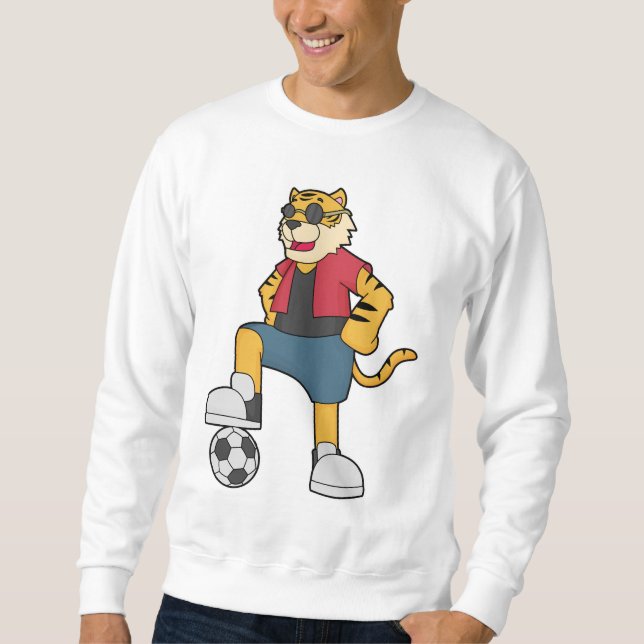 Tiger Soccer player Soccer Sweatshirt (Front)