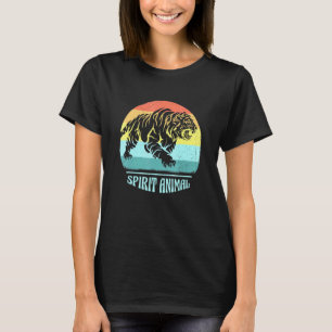Tiger - Spirit Animal Cool Retro Vintage Sunset Ti T-Shirt
