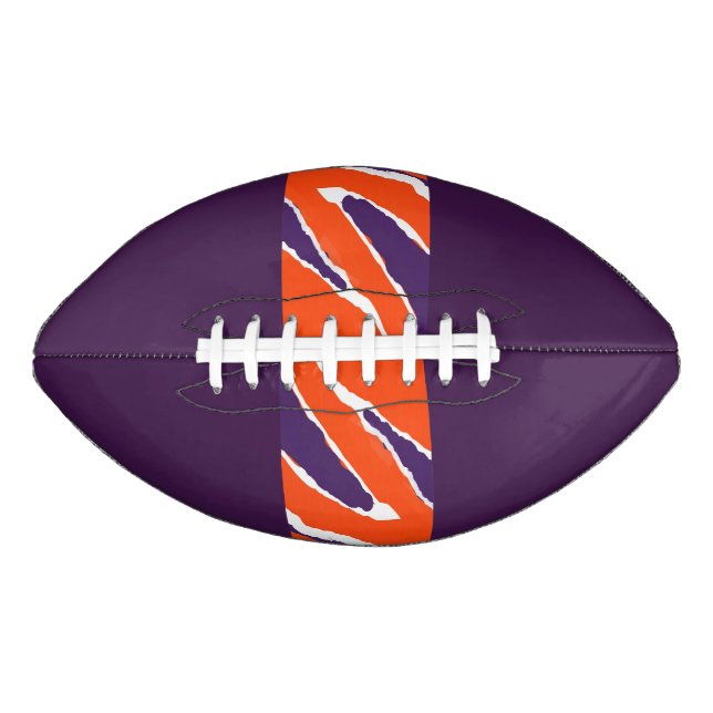 Tiger Srip Purpe  2 Panel Design Football (Front)