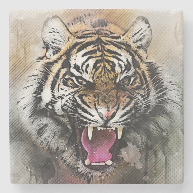 Tiger Stone Coaster (Front)