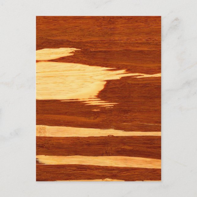 Tiger Stripe Bamboo Wood Grain Look Postcard (Front)