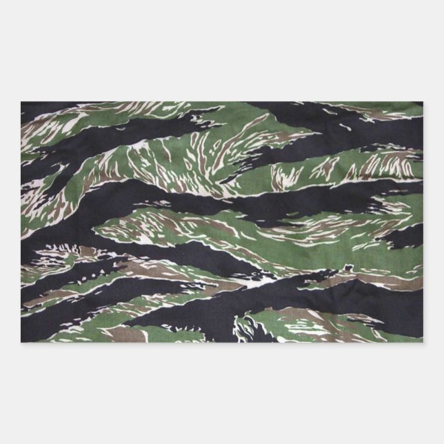 Tiger Stripe Camo Rectangular Stickers (Front)