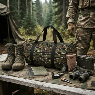 Tiger Stripe Camouflage Pattern Duffle Bag
