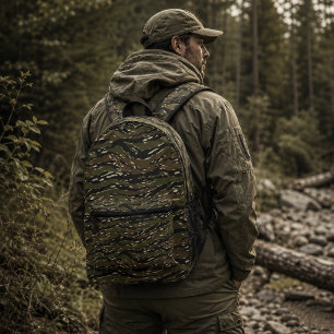 Tiger Stripe Camouflage Pattern Printed Backpack