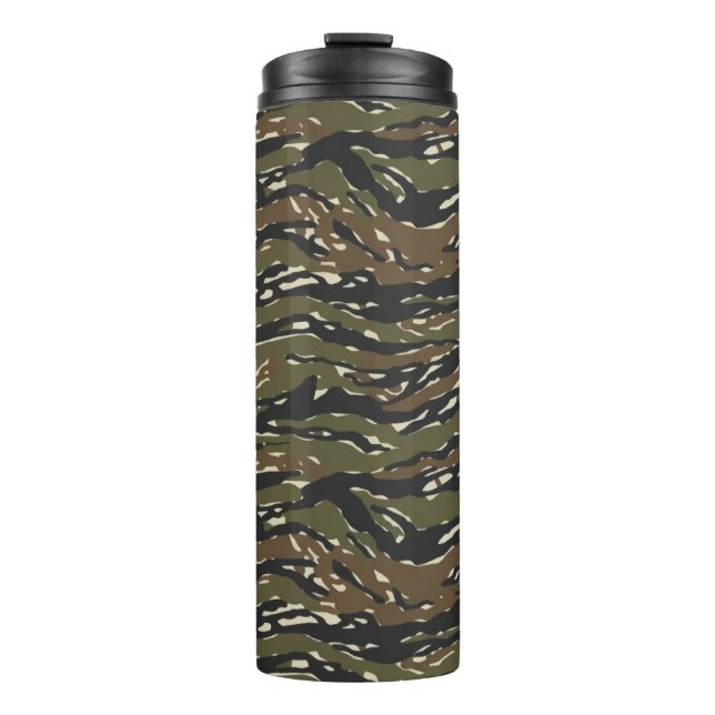 Tiger Stripe Camouflage Pattern Thermal Tumbler (Front)
