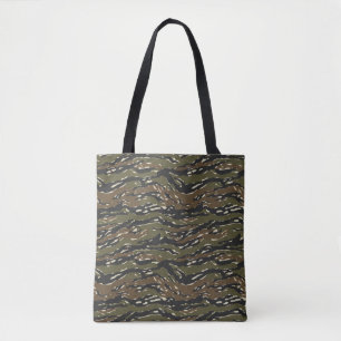Tiger Stripe Camouflage Pattern Tote Bag