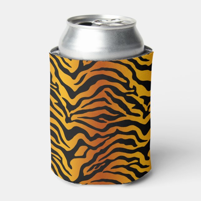 Tiger stripe can cooler (Can Front)