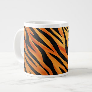 Tiger Stripe Fur Pattern Large Coffee Mug