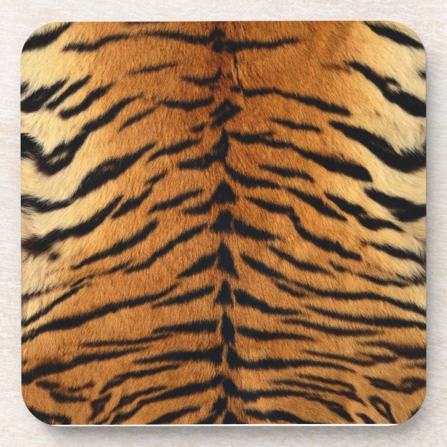 Tiger Stripe Fur Print Coaster (Front)