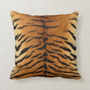 Tiger Stripe Fur Print Cushion