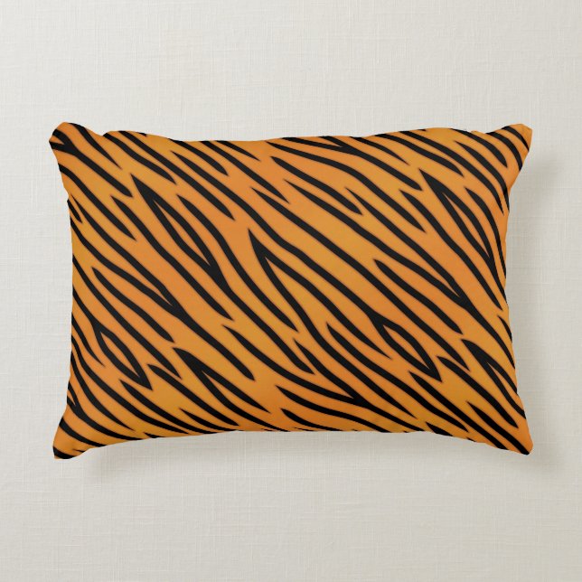 Tiger Stripe Pattern Decorative Cushion (Front)